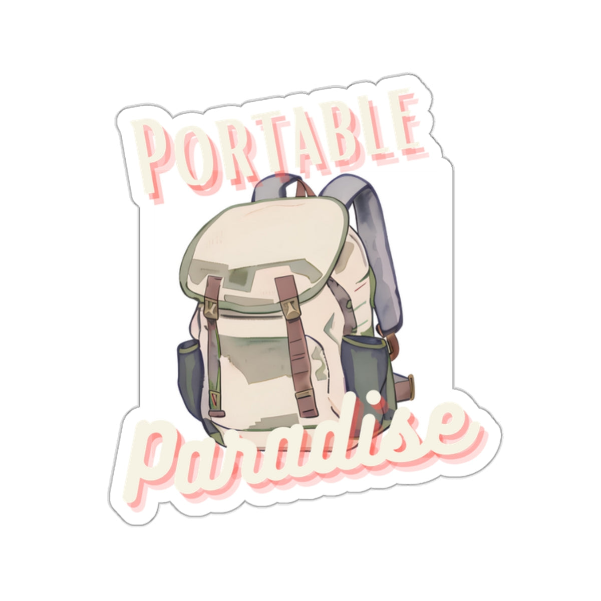 "Portable Paradise" Sticker