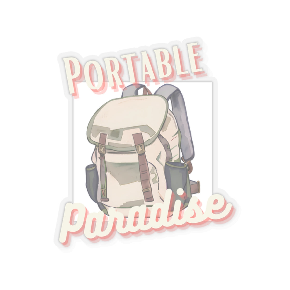 "Portable Paradise" Sticker