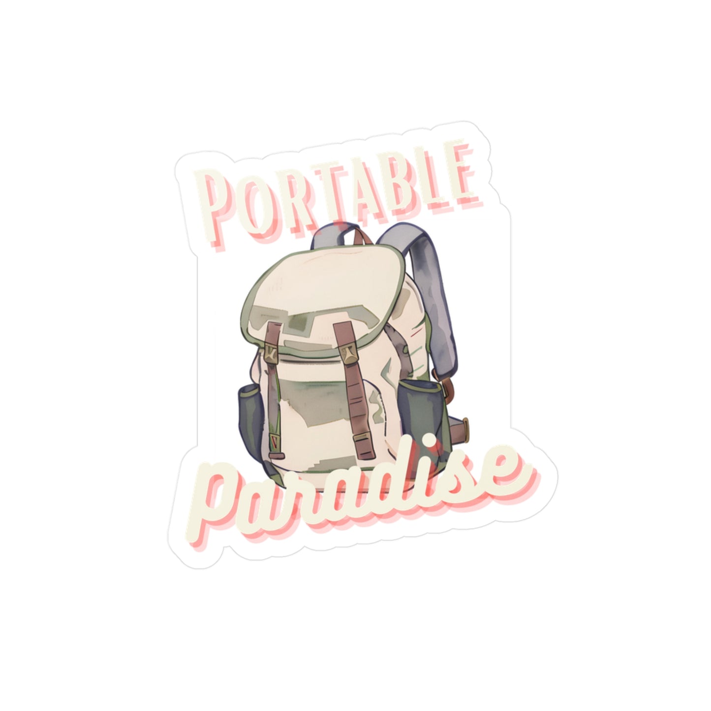 "Portable Paradise" Sticker